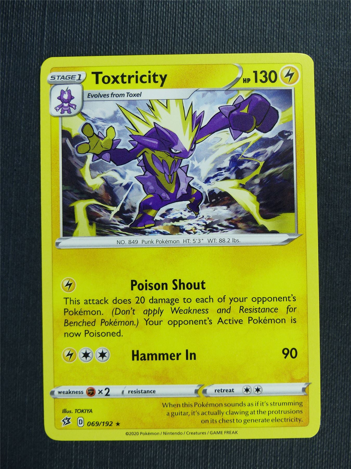 Toxtricity 069/192 - RCL - Pokemon Card  #3GX