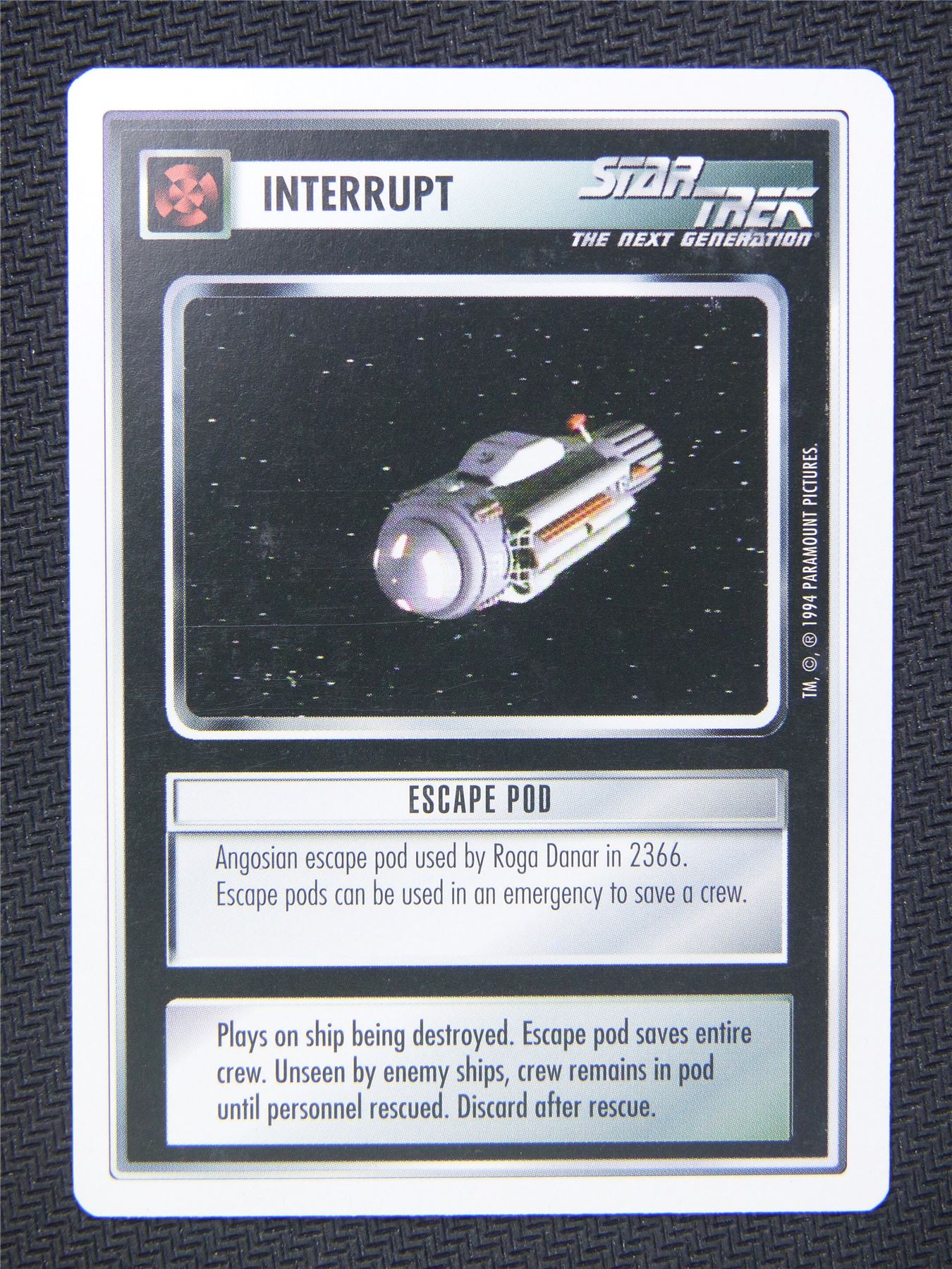 Interrupt Escape Pod - Star Trek Next Gen Card #4QZ