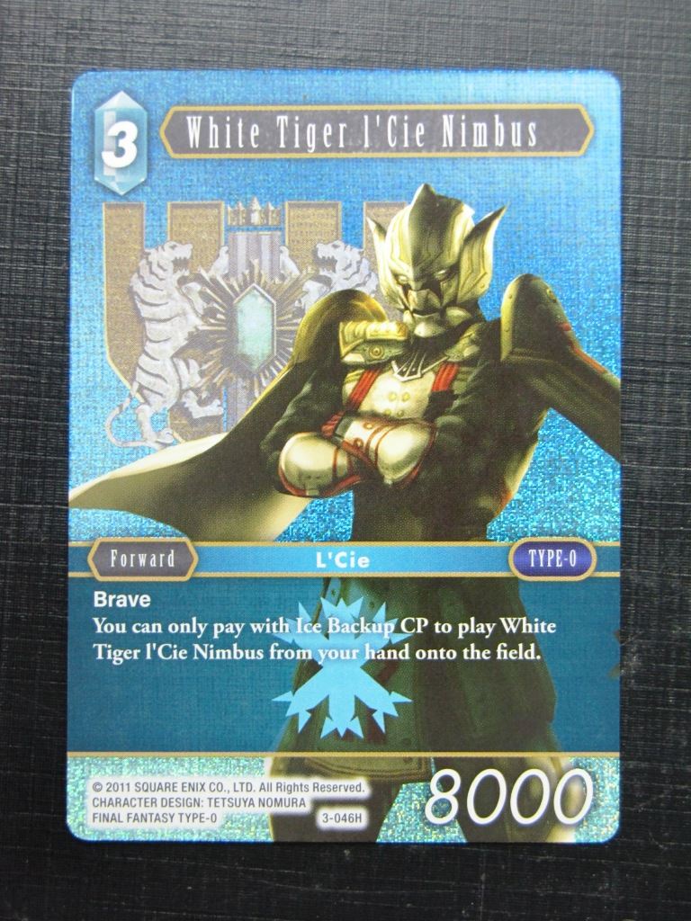 WHITE TIGER L'CIE NIMBUS 3-046H FOIL - Final Fantasy Card # I81