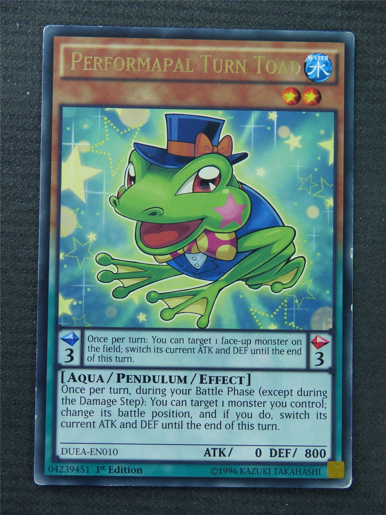 Performapal Turn Toad DUEA Rare - 1st Edition - Yugioh Card #1QK