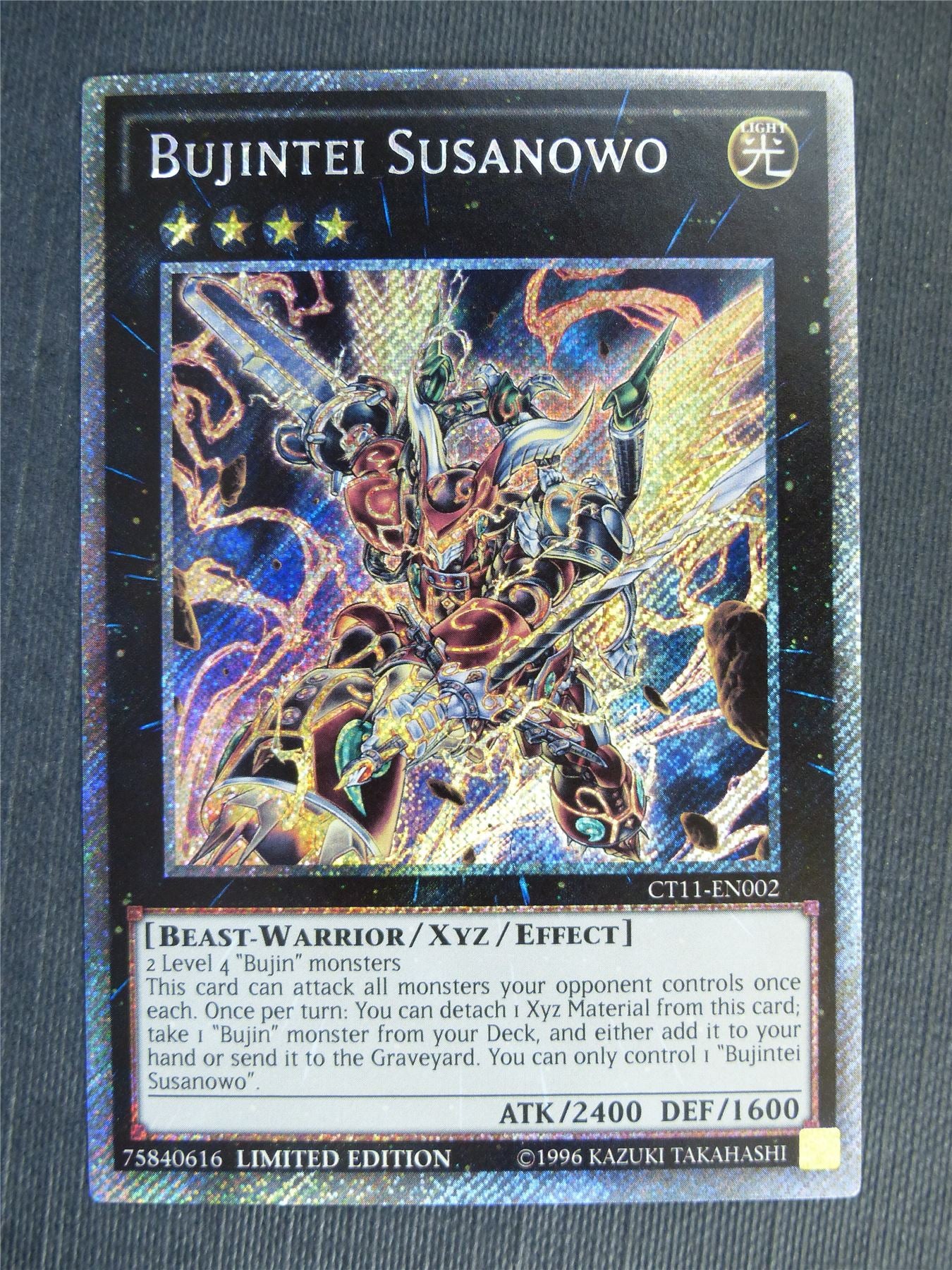 Bujintei Susanowo CT11 Secret Rare - limited ed - Yugioh Cards #2B3