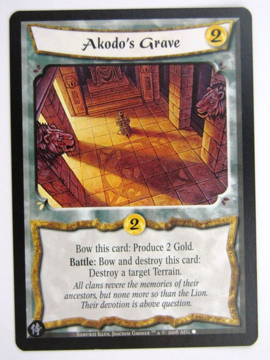 Vintage L5R Cards: AKODO'S GRAVE # 27E51