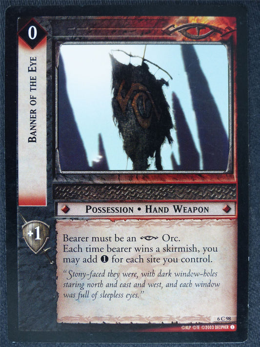 Banner of the Eye 6 C 98 - played - LotR Cards #XF