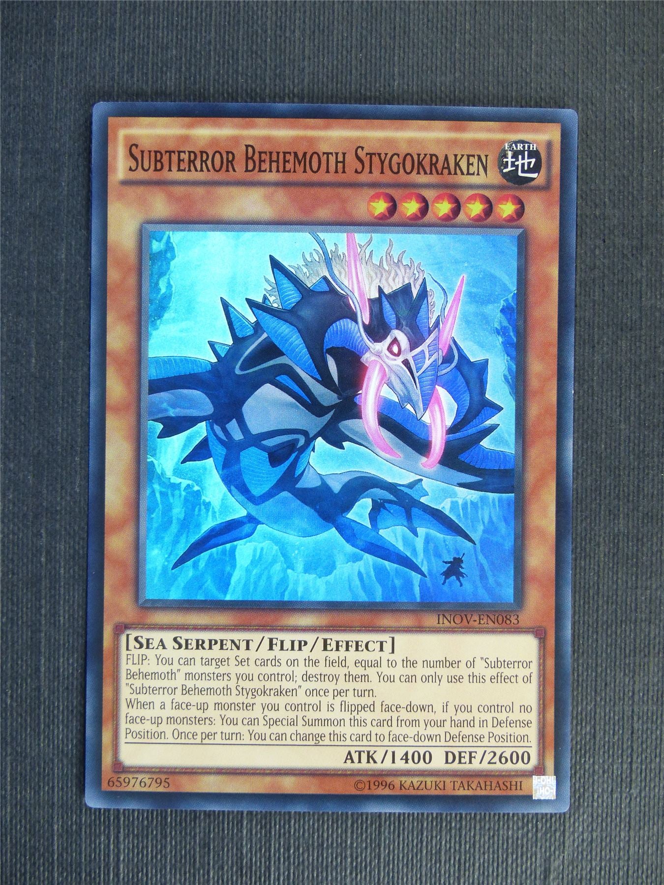 Subterror Behemoth Stygokraken INOV Super Rare - Yugioh Cards #175