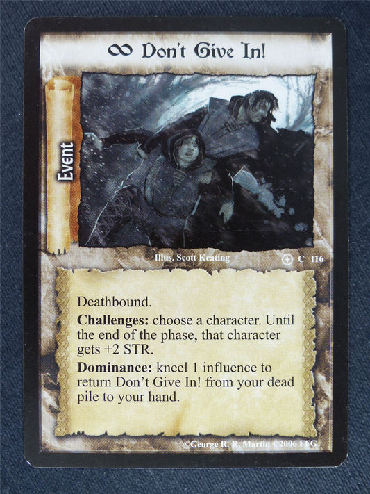 Infinite Don't Give In! - Game of Thrones Cards #Y3