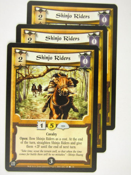 Vintage L5R Cards: SHINJO RIDERS x3 # 16J57