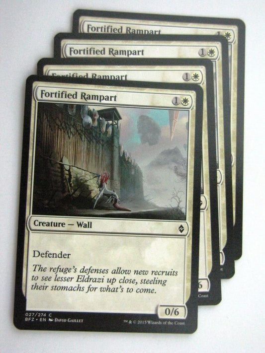 MTG Cards: BATTLE FOR ZENDIKAR: FORTIFIED RAMPART x4 # 37B34