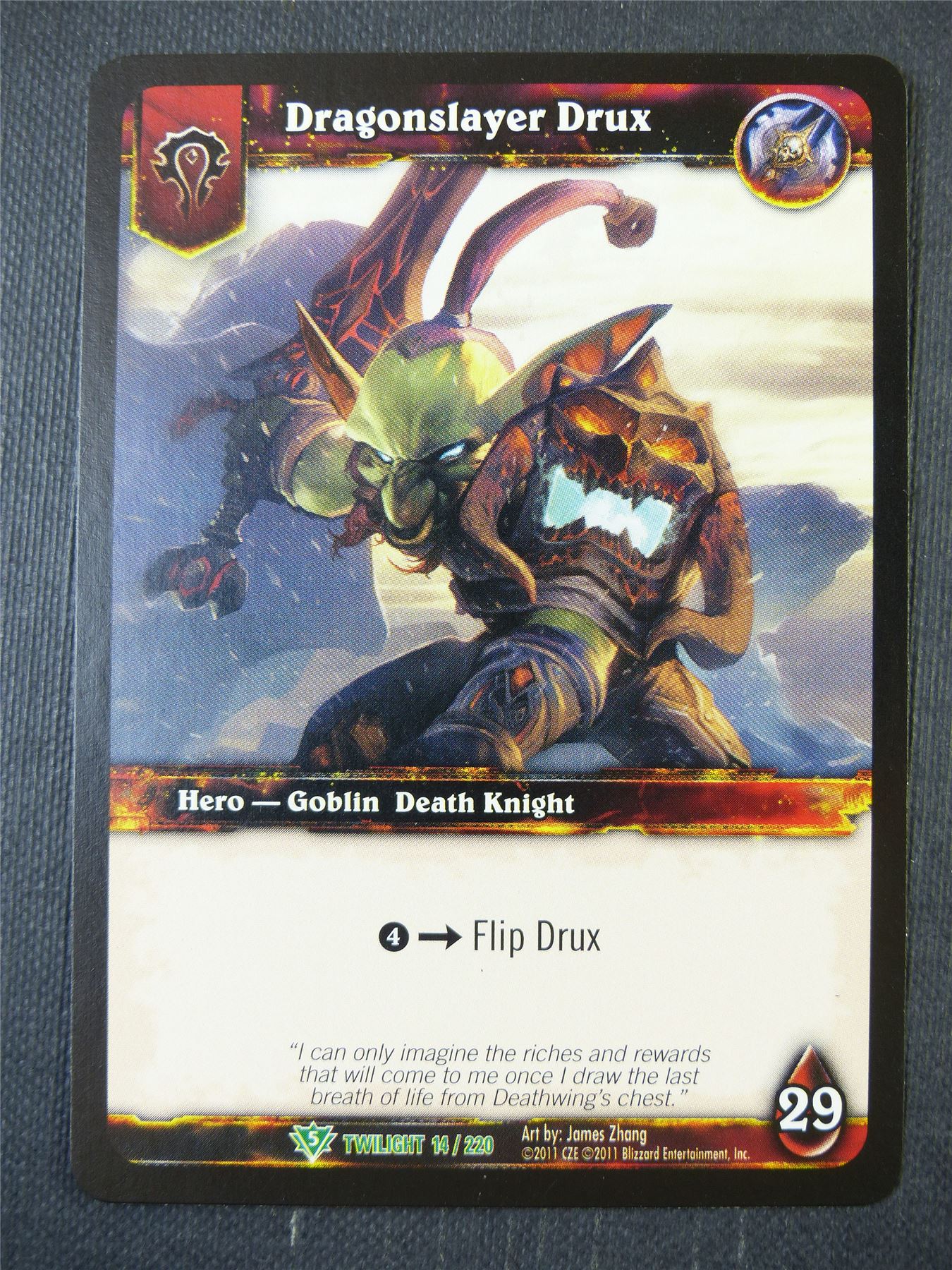 Dragonslayer Drux 14/220 - WoW Card #15O