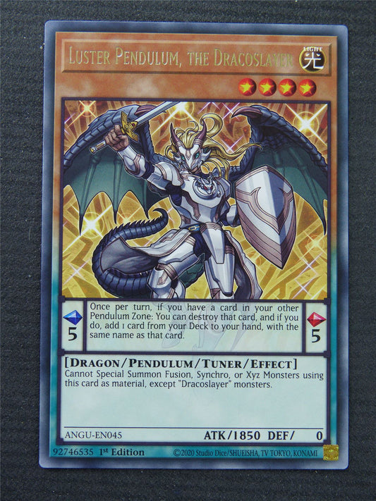 Luster Pendulum The Dracoslayer ANGU Rare - 1st Edition - Yugioh Card #1PY