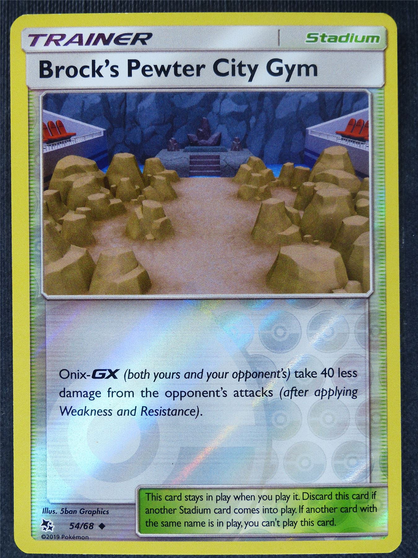 Brock's Pewter City Gym 54/68 Reverse Holo - Pokemon Cards #AC