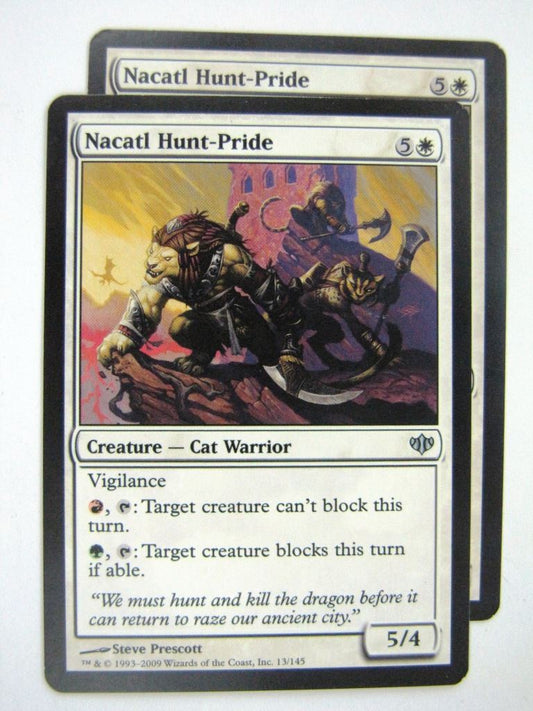 MTG Magic Played Cards: NACATL HUNT-PRIDE x2 # 7J67