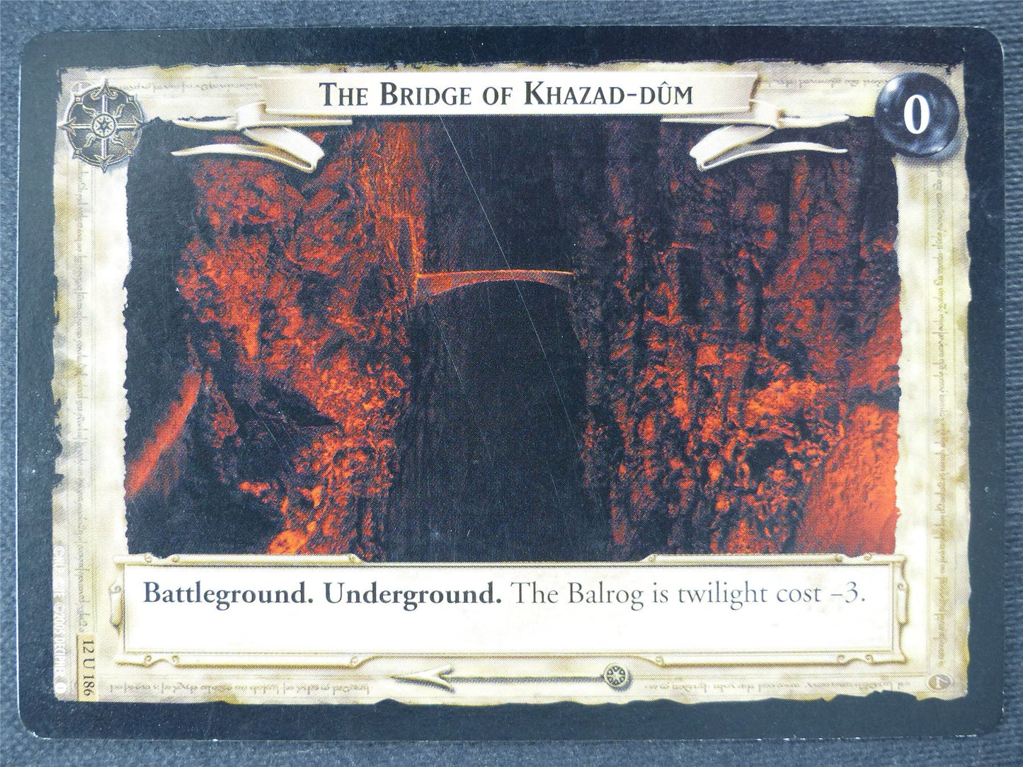 The Bridge of Khazad-Dum 12 U 186 - played - LotR Cards #HJ