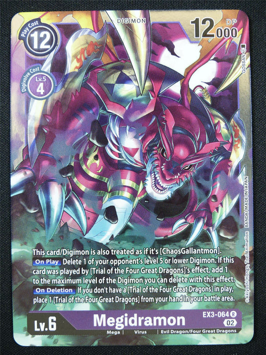 Megidramon EX3-064 R - Digimon Card #19L