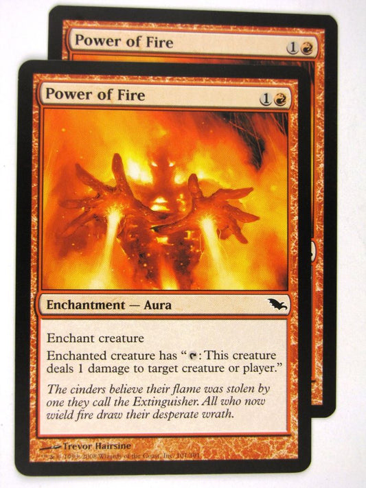 MTG Magic: the Gathering Cards: POWER OF FIRE x2: SHM