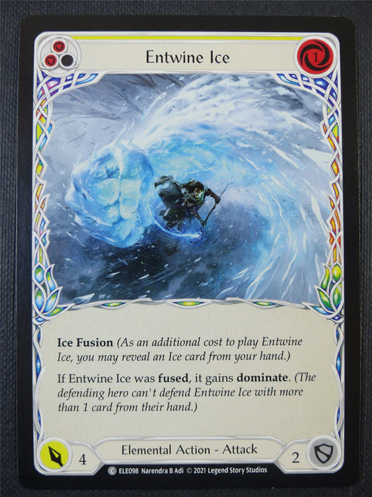 Entwine Ice - Yellow - Tales of Aria 1st ed - Flesh and Blood Card #62E