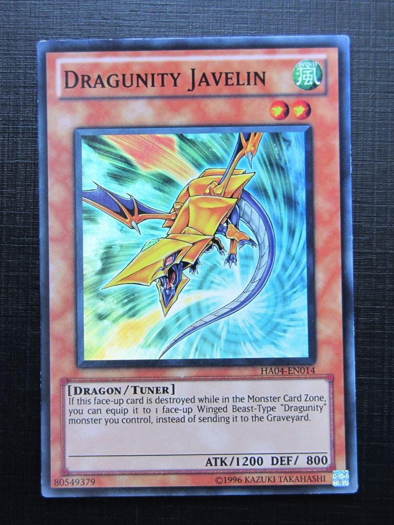 Yugioh Cards: DRAGUNITY JAVELIN HA04 SUPER RARE # 16G10