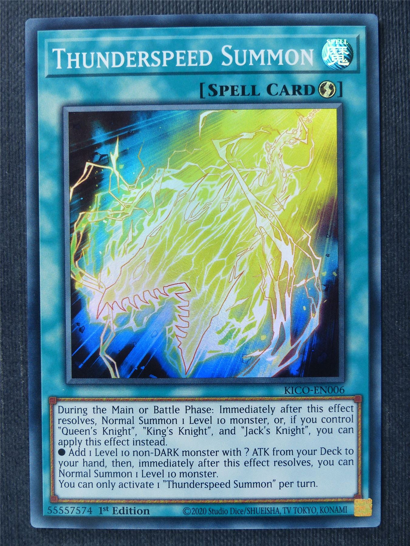 Thunderspeed Summon KICO Super Rare - 1st ed Yugioh Cards #35B