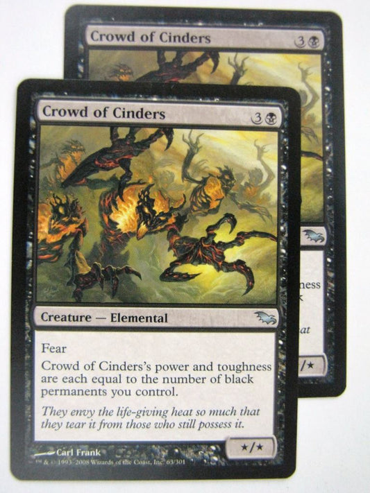 MTG Magic Played Cards: CROWD OF CINDERS x2 # 8A71