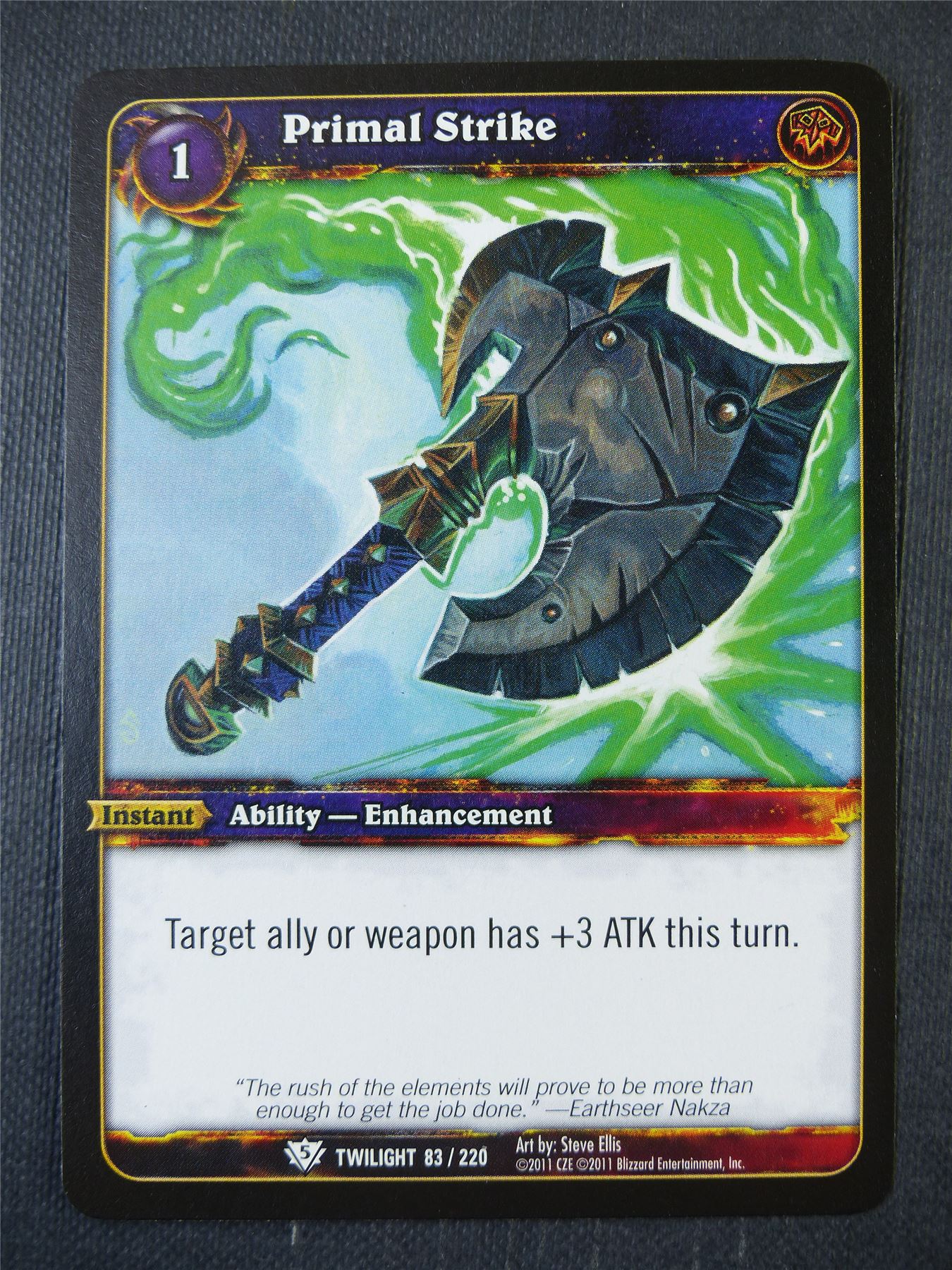 Primal Strike 83/220 - WoW Card #14P