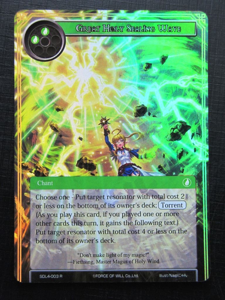 Force of Will Cards: GREAT HOLY SEALING WAVE R FOIL # 26H4