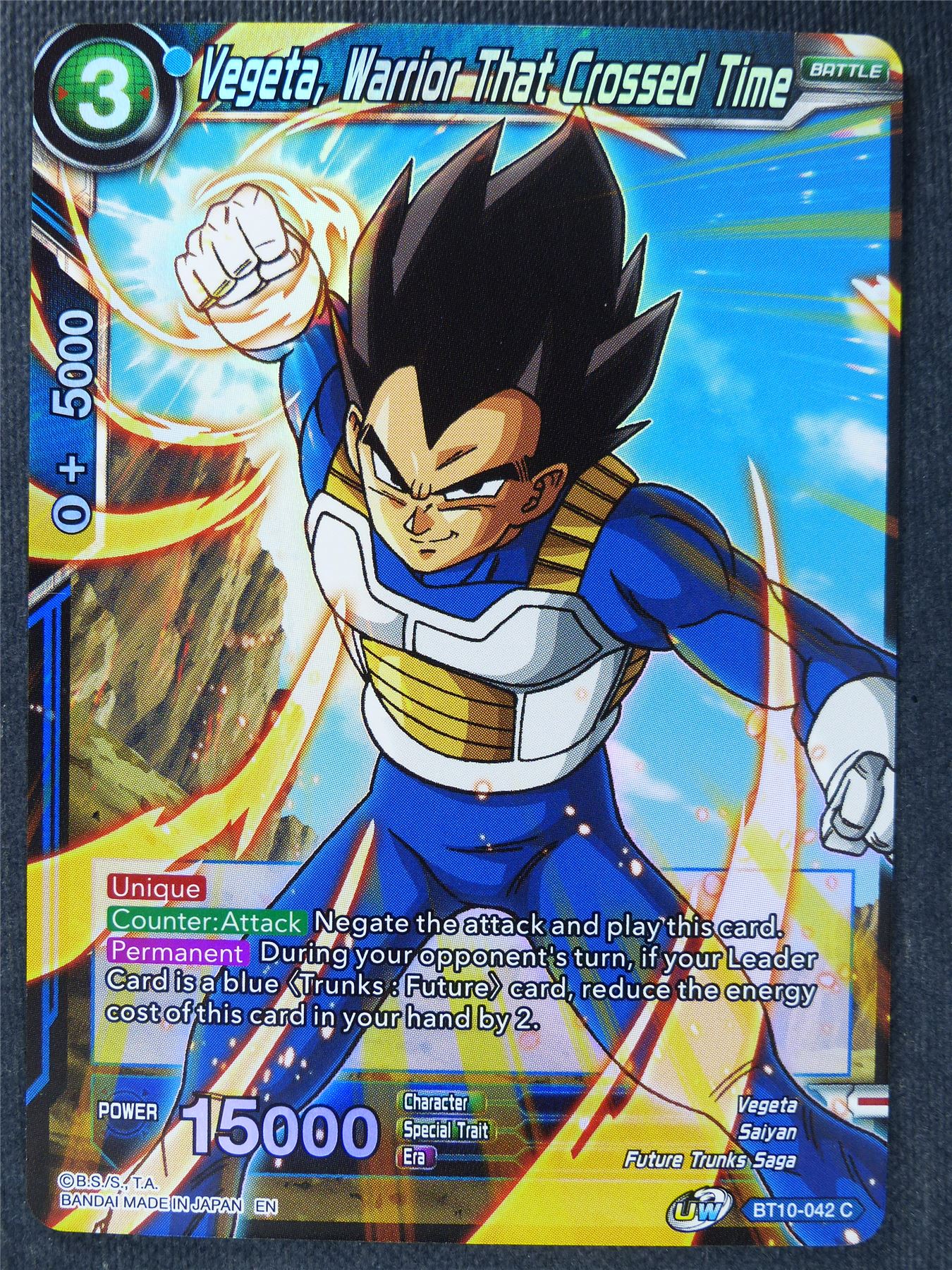 Vegeta Warrior That Crossed Time C Foil - Dragon Ball Super Cards #3X