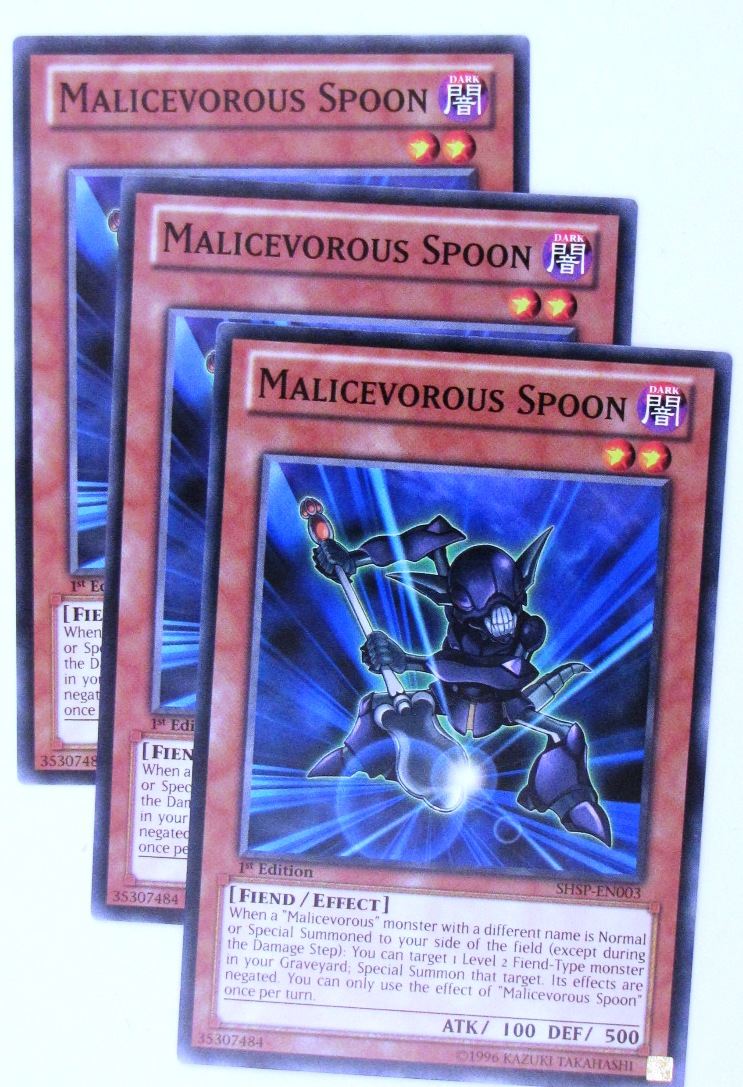 Malicevorous Spoon, SHSP-EN003 Common x3 - Yugioh Card