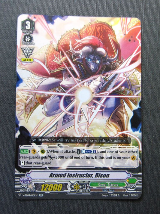 Armed Instructor Bison V-EB04 RR - Vanguard Cards # 4C96