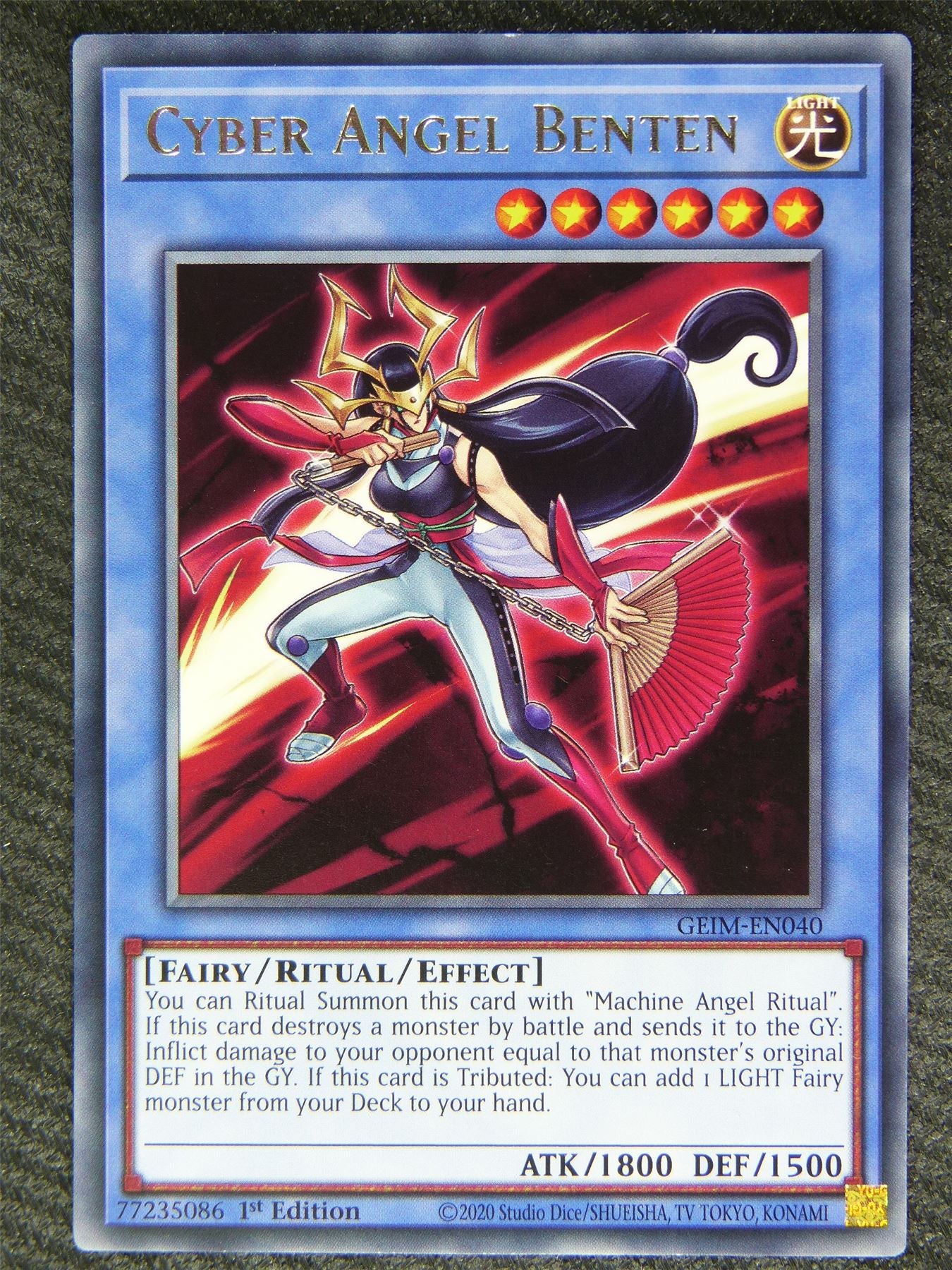 Cyber Angel Benten GEIM Rare - 1st ed - Yugioh Card #82F