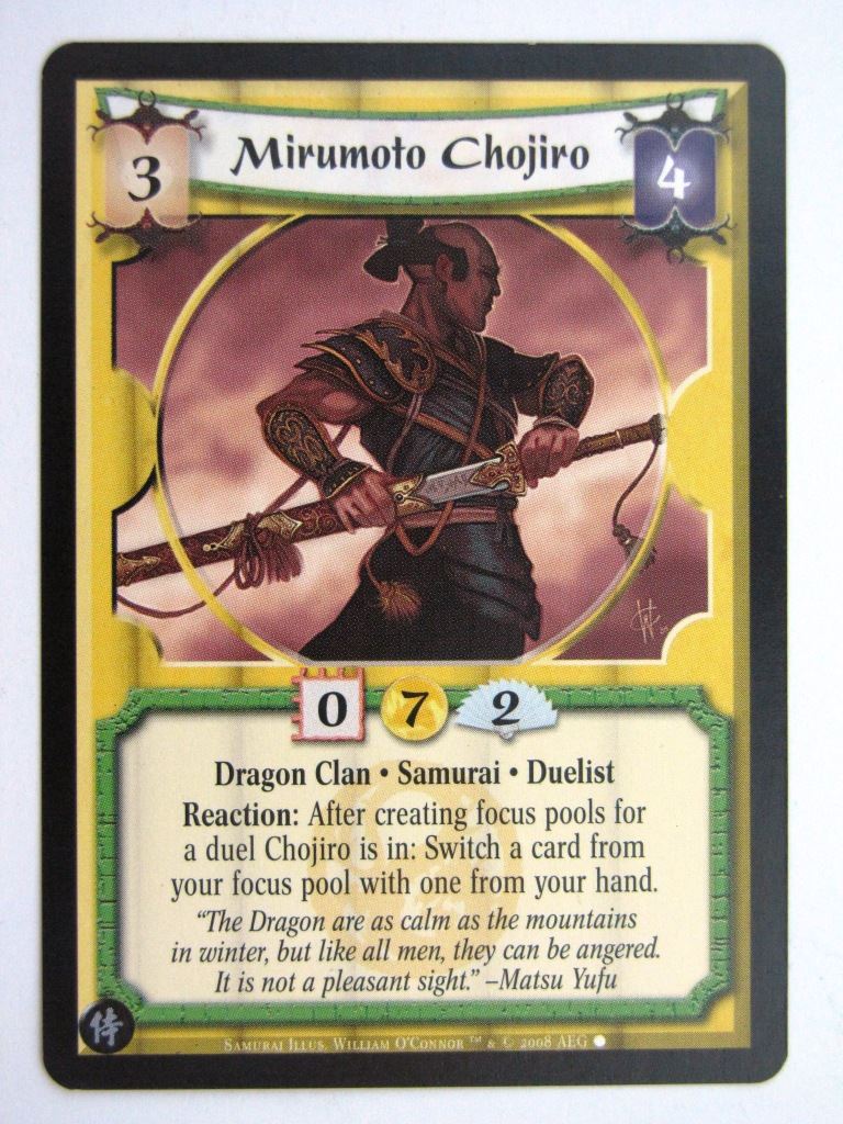 Vintage L5R Cards: MIRUMOTO CHOJIRO # 27G53