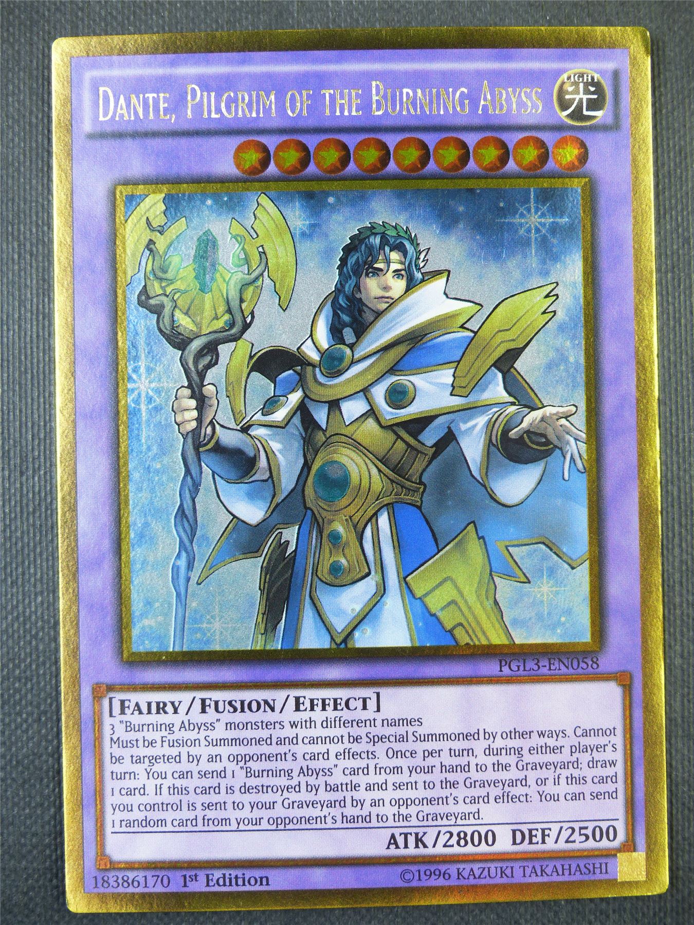 Dante Pilgrim of the Burning Abyss PGL3 Gold Rare - 1st ed Yugioh Card #84R