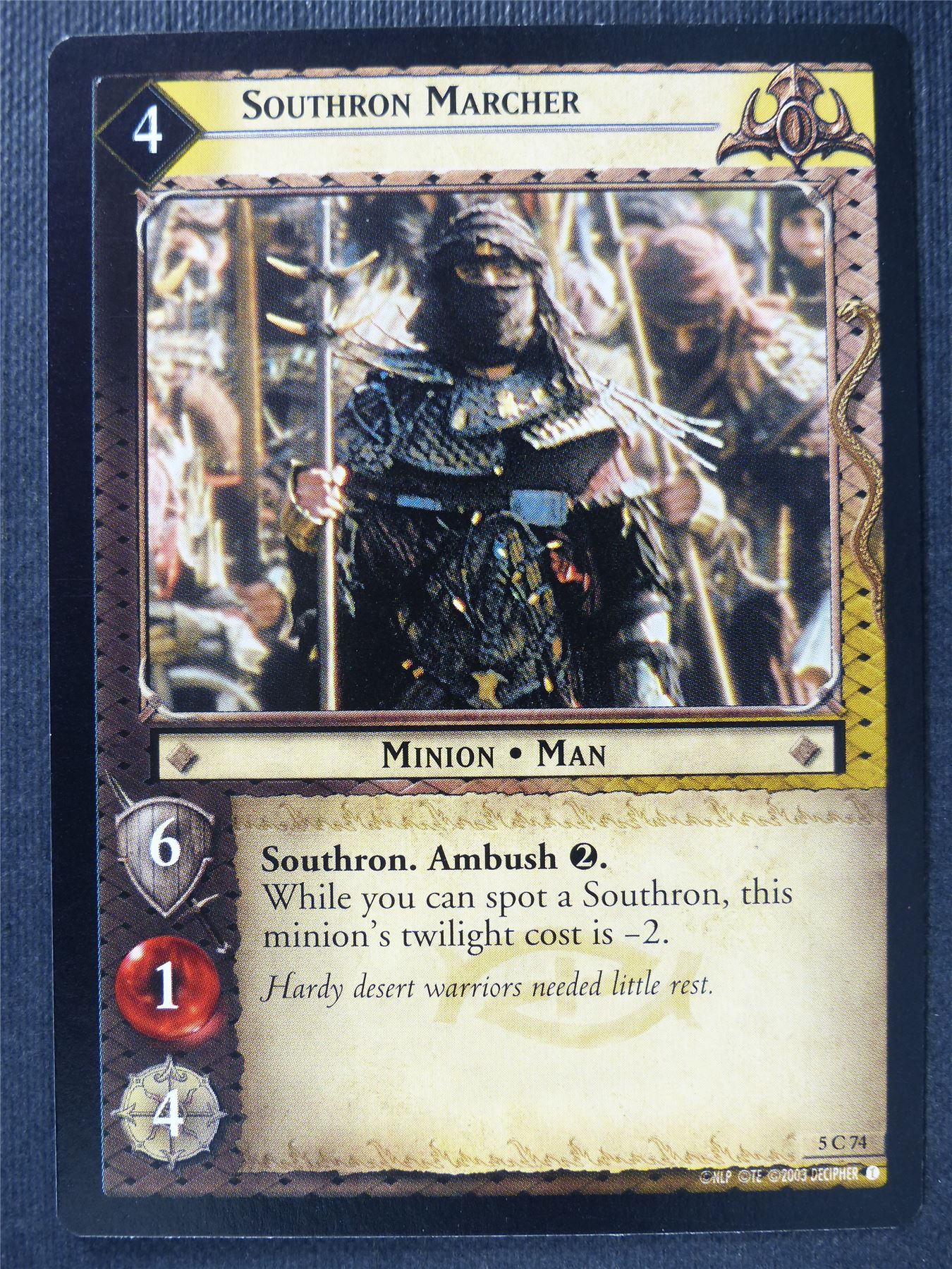 Southron Marcher 5 C 74 - LotR Card #3EM