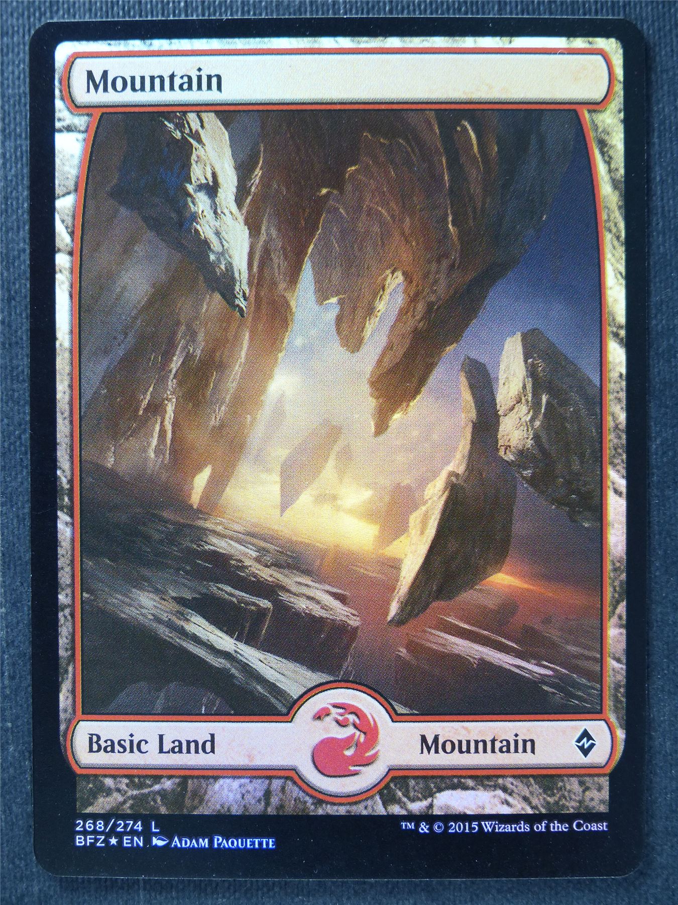 Mountain 268/274 Full Art Foil - Mtg Magic Card #W8