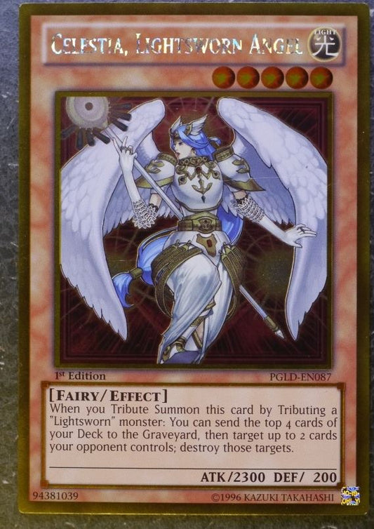 Yugioh Cards: CELESTI, LIGHTSWORN ANGEL PGLD GOLD RARE # 2J68