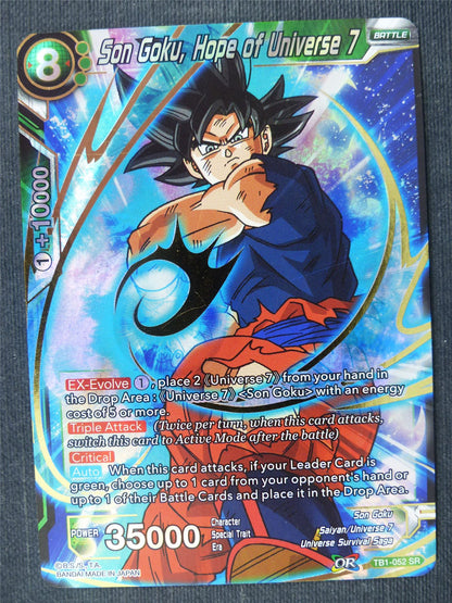 Son Goku Hope of Universe 7 SR - Dragon Ball Super Cards #430