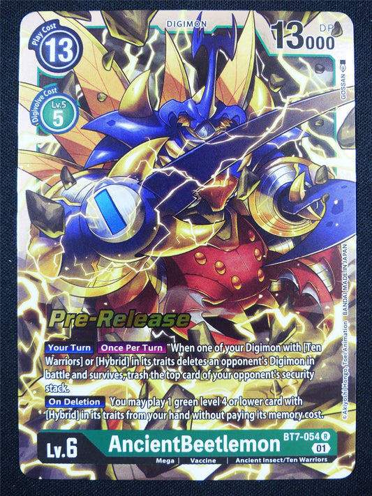 AncientBeetlemon BT7-054 R Pre-Release Promo - Digimon Card #17J