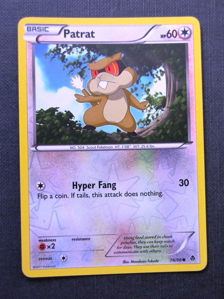 Patrat 78/98 Reverse Holo - Pokemon Cards #2AX