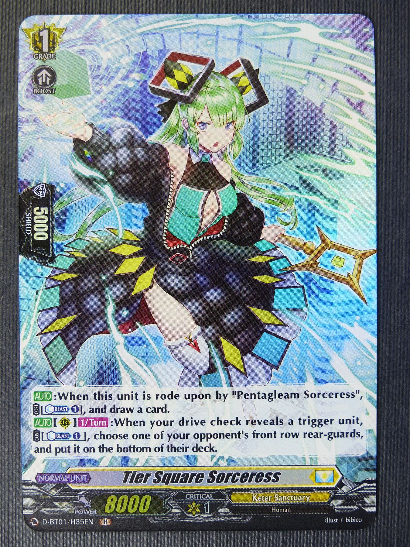 Tier Square Sorceress D-BT01 H - Vanguard Card #7X2