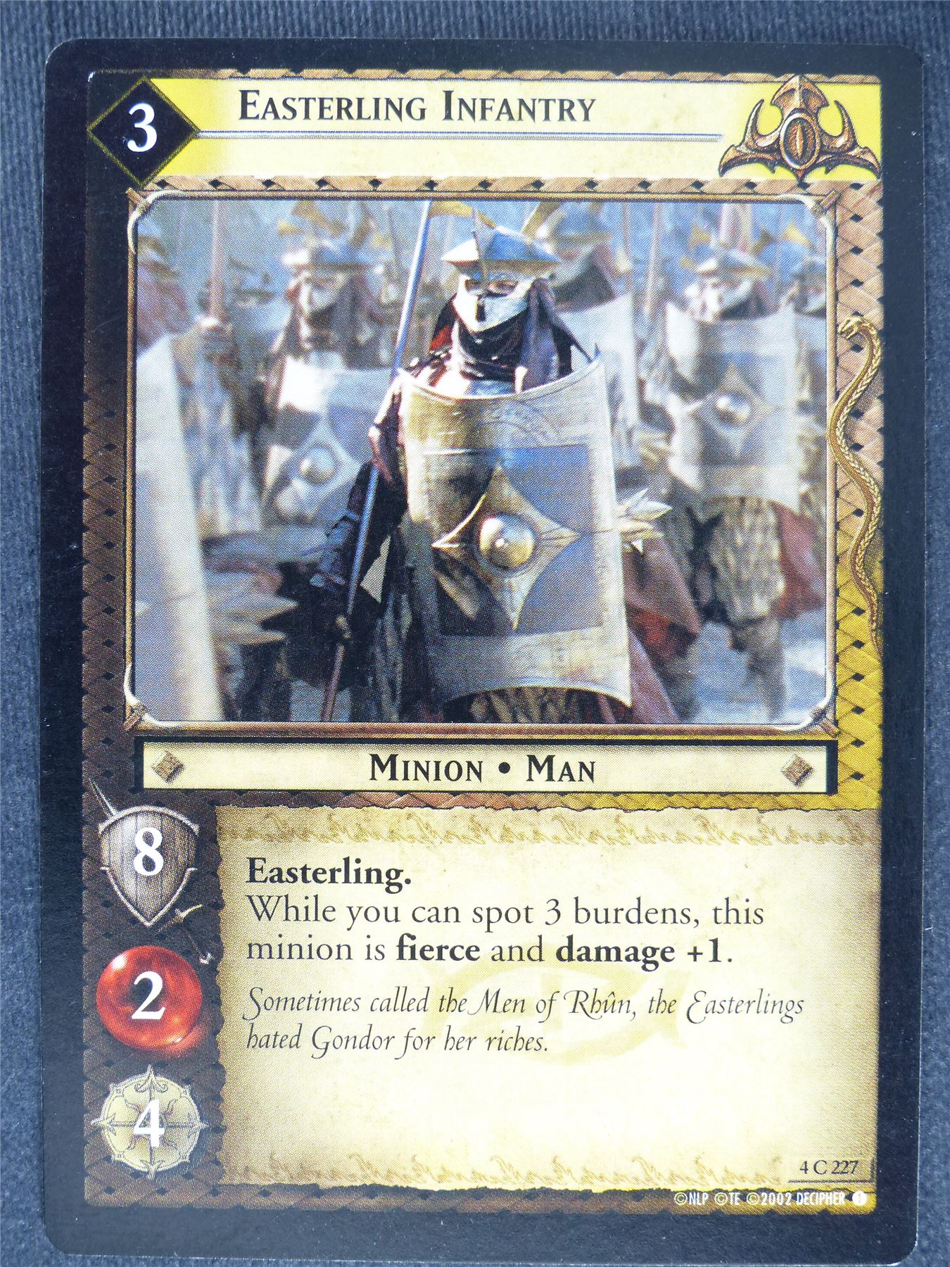 Easterling Infantry 4 C 227 - played - LotR Cards #FY