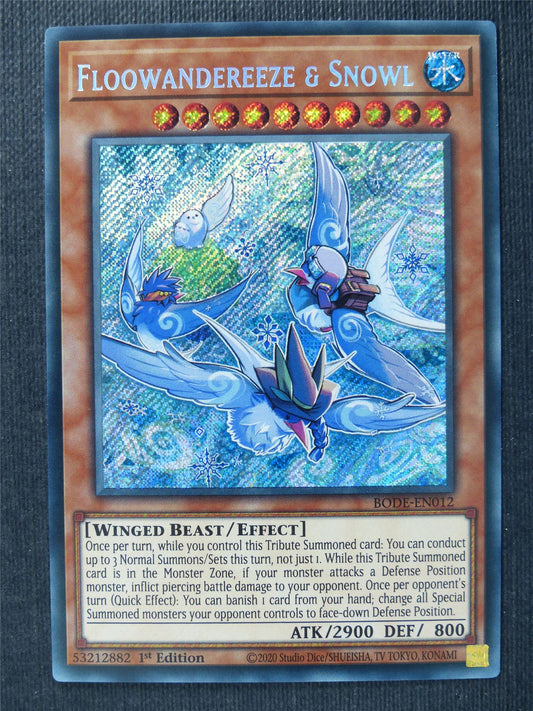 Floowandereeze & Snowl BODE Secret Rare - 1st ed - Yugioh Cards #1H8