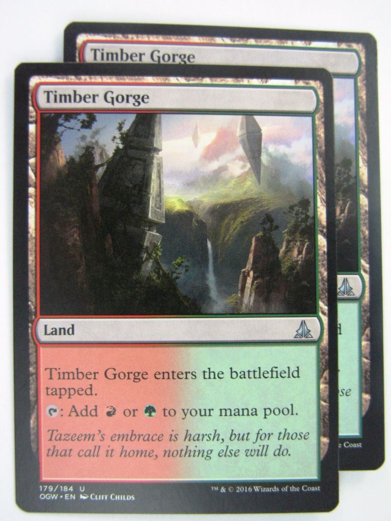 MTG Magic Cards: Oath of the Gatewatch: TIMBER GORGE x2 # 4J83