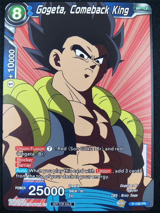 Gogeta Comeback King P-109 PR - Dragon Ball Super Card #XK