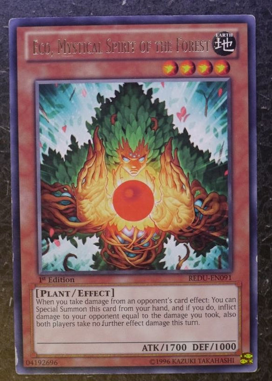 Yugioh Cards: ECO, MYSTICAL SPIRIT OF THE FOREST REDU  SUPER RARE # 2I50