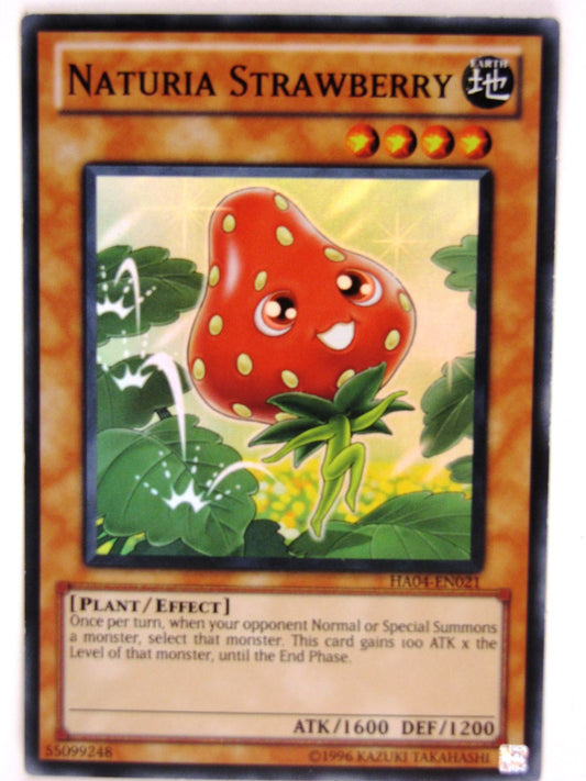 Yugioh CCG: NATURIA STRAWBERRY HA04 SUPER RARE