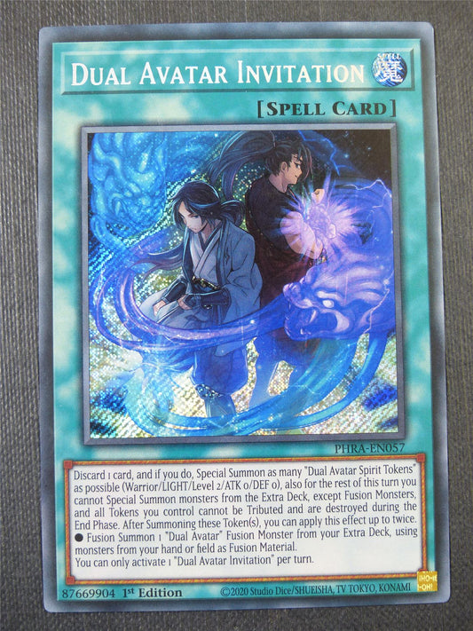 Dual Avatar Invitation PHRA Secret Rare - 1st ed Yugioh Card #5F3