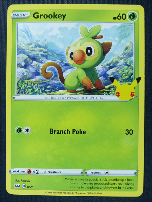 Grookey 8/25 McDonalds Promo - Pokemon Card #3MB