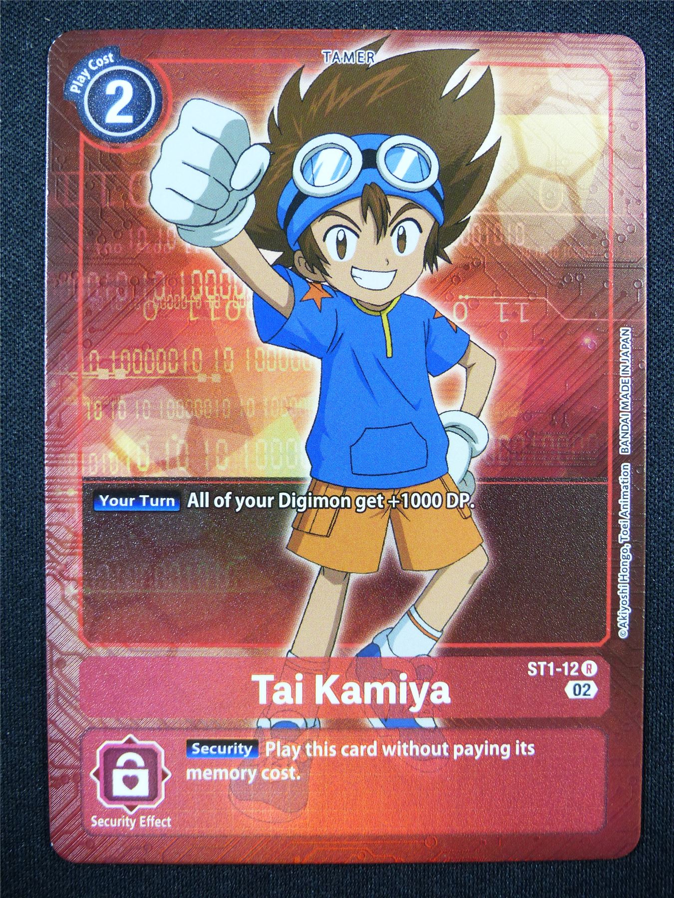 Tai Kamiya ST1-12 R alt art - Digimon Cards #9H