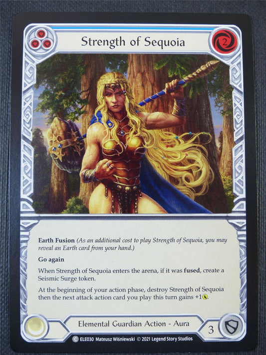 Strength of Sequoia - Blue - Tales of Aria 1st ed - Flesh and Blood Card #64Y
