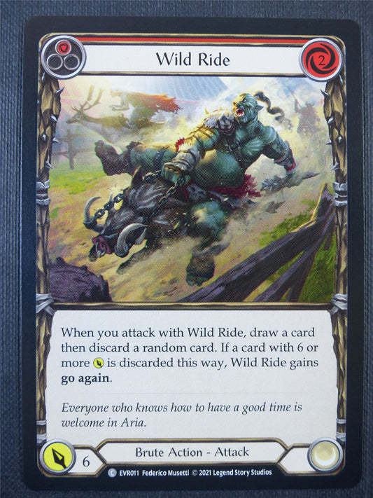 Wild Ride Red - 1st ed Everfest - Flesh & Blood Card #6DN