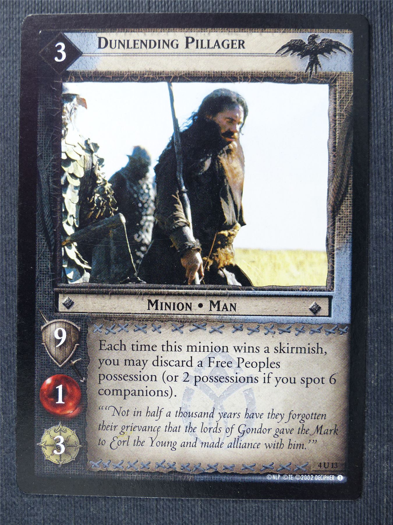 Dunlending Pillager 4 U 13 - LotR Cards #2TX