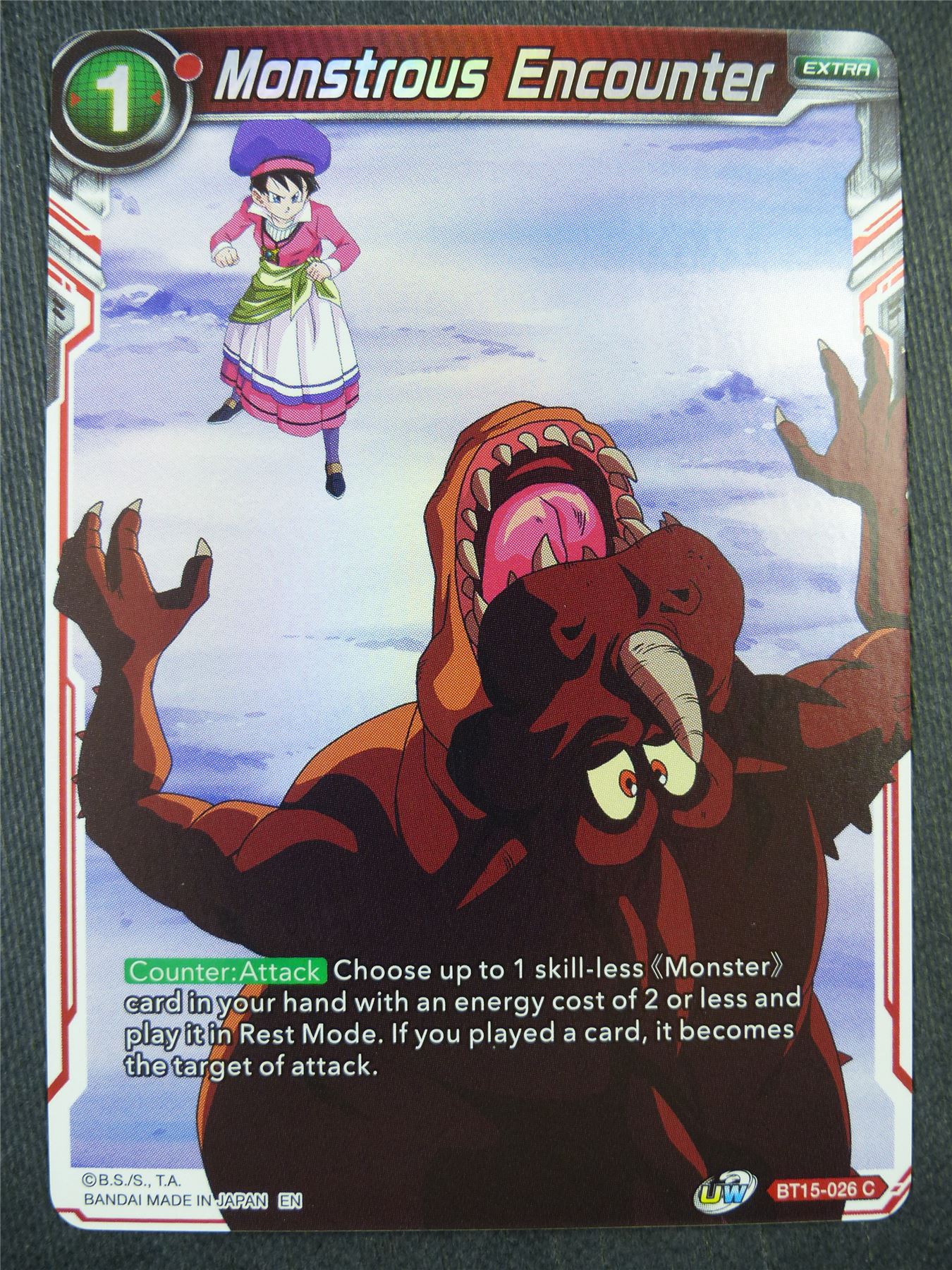 Monstrous Encounter BT15 Foil - Dragon Bal Super Card #8Z7